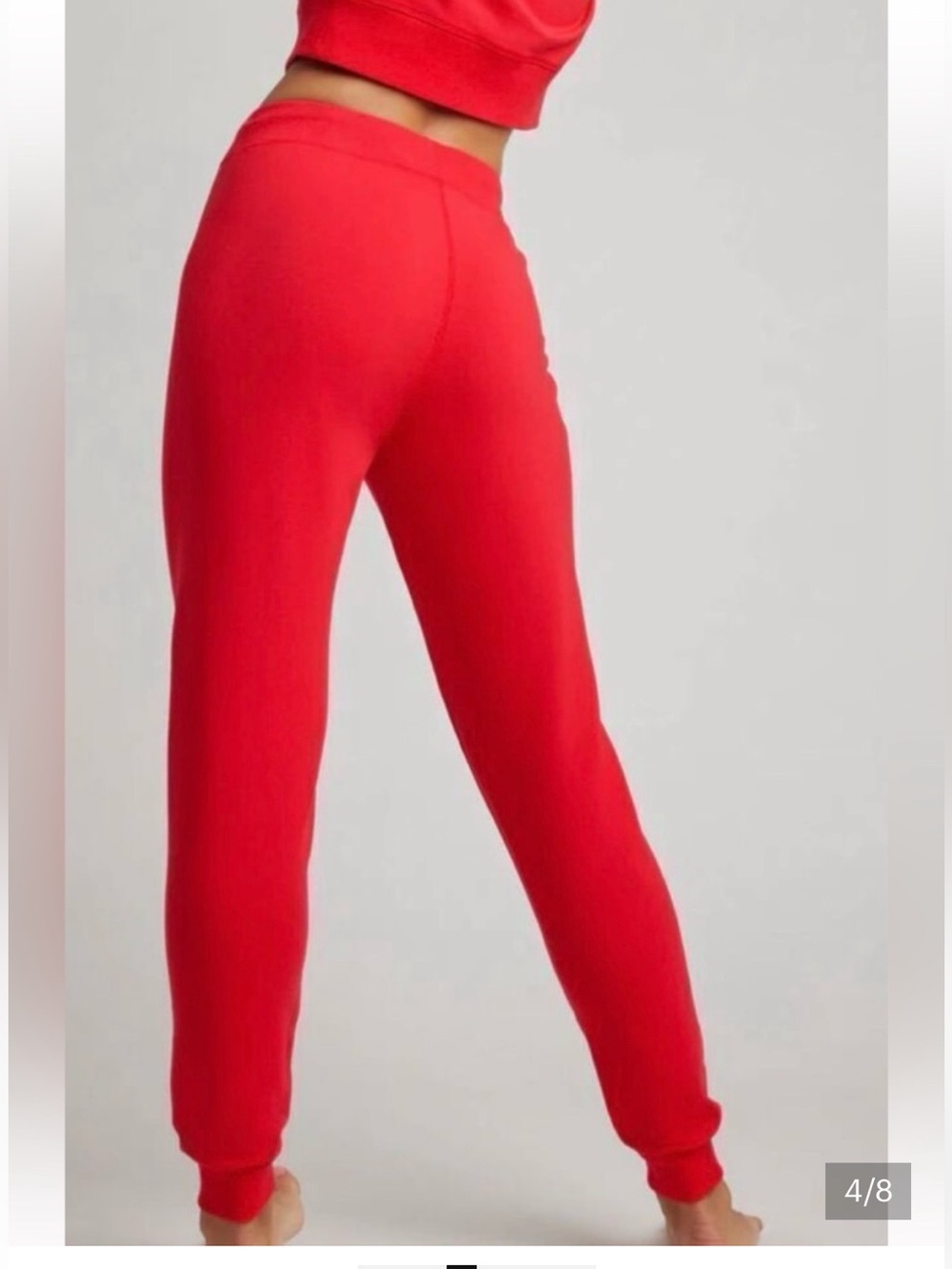 Cute $150 Negative Joggers Sweatpants Cotton Modal Sz Small Cherry Red